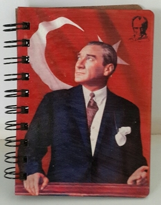 Tahta Kapaklı Elişi Defter ( Atatürk Bayrak  ) resmi