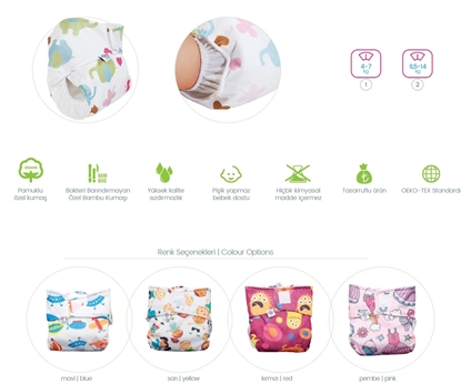 Picture of MegBaby Model Asu, Washable & Reusable Baby Nappies