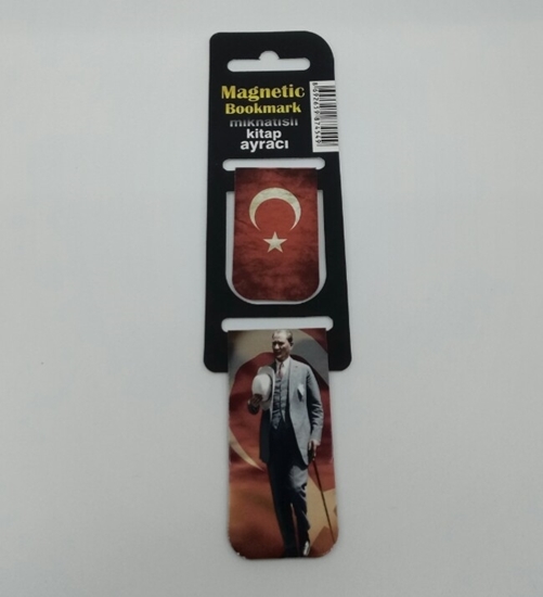 Askılı 2li İçi Mıknatıslı Kitap Ayracı ( Atatürk Bayrak ) resmi