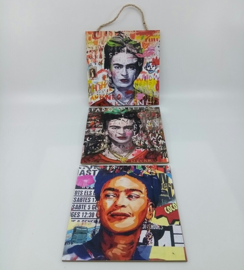 Picture of Poster , Askılı 3 Tahta Parça( Frida )