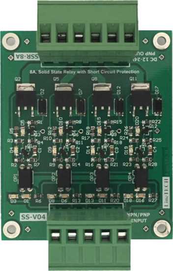 Picture of PLC Koruma Rölesi 12-24V 8Amper, Solide State Relay With Short Circuit Protection,SSR 8A Röle