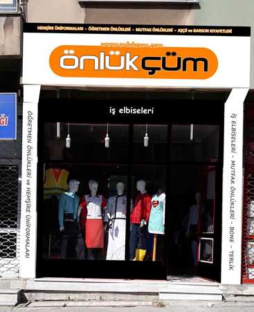 Satıcı için resim önlükçüm iş elbiseleri