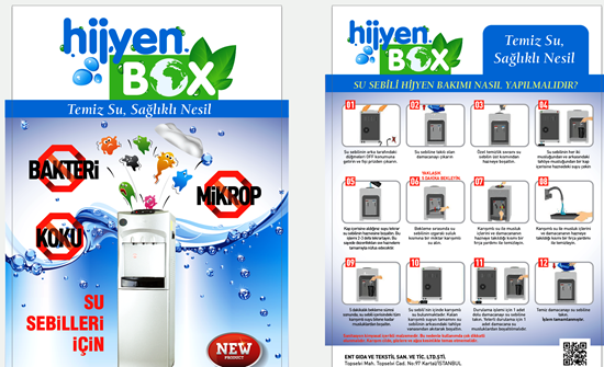 HijyenBox Su Sebili Temizleme ve Dezenfekte Tam Takım set resmi