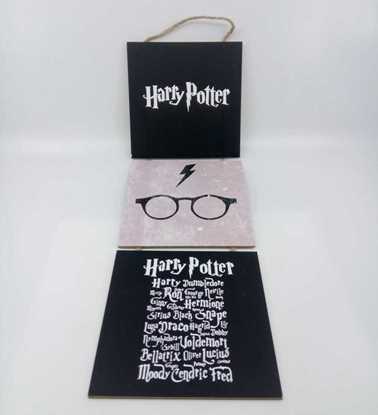 Tahta Poster 3lü Askılı Harry Potter resmi