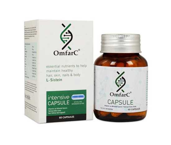 OmfarC Vitamin 60 Kapsül Saç, Cilt, Tırnak ve vücut İçin Destek Bitkisel Kapsül resmi