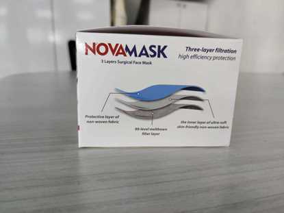 NOVA Full Ultrasonic 3katlı Telli Cerrahi Maske 50 Adet resmi