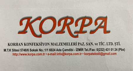Satıcı için resim korpa korhan konf.malz.paz.an.tic.ltd.şti.