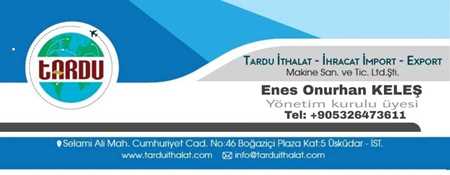 Satıcı için resim Tardu İhtalat İhracat  Makina Sanayi ve TİC. LTD. ŞTİ