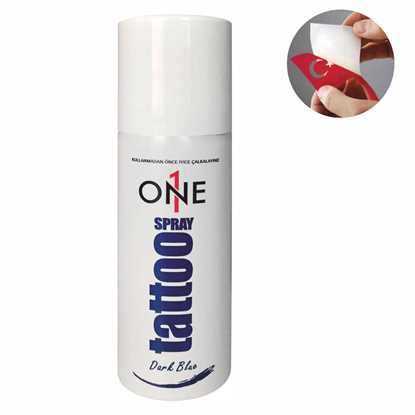 One Spray Tattoo Dark Blue Gerçek Dövme Rengi Geçici Dövme Spreyi 7700020 resmi