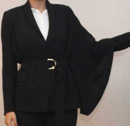 siyah kemerli ceket bluz resmi