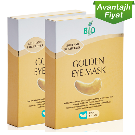 2 ADET BİO ASİA GÖZ MASKESİ GOLDEN EYE MASK resmi