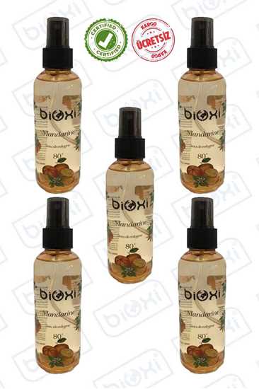 Bioxi® Mandalina Esanslı Kolonya 80° Alkollü Sprey 150ml (5 Lİ) resmi
