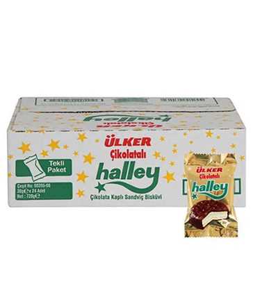 ÜLKER SÜPER TEKLİ HALLEY 30GR - 24'LÜ KOLİ resmi