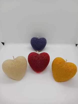3 Adet Kalp mum, set halinde kokulu Mum, resmi
