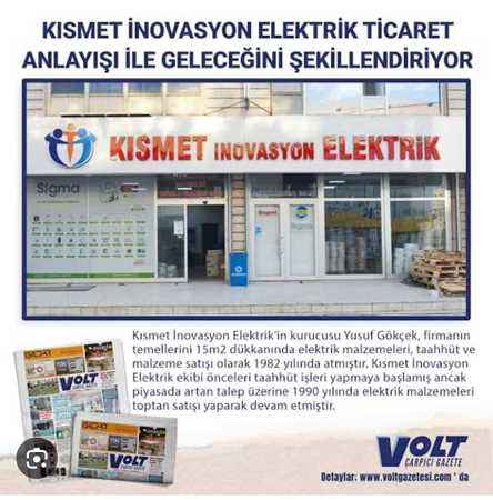 Satıcı için resim Kısmet inovasyon elektrik aydınlatma sanayi ve ticaret limited şirketi