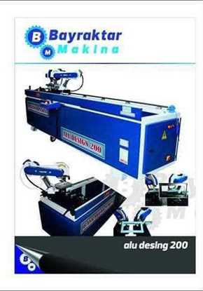 çift köşe aluminyum profil kesim delik makinası resmi
